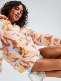 0 Bonfire On The Beach Half-Zip Pullover Fleece Brown ERJFT04638 Roxy