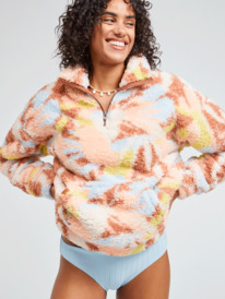 1 Bonfire On The Beach Half-Zip Pullover Fleece Brown ERJFT04638 Roxy