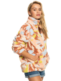 10 Bonfire On The Beach Half-Zip Pullover Fleece Brown ERJFT04638 Roxy
