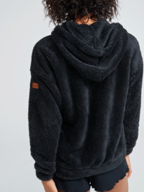 2 Surf Spray Hooded Pullover Fleece Black ERJFT04639 Roxy