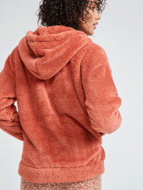 2 Surf Spray Hooded Pullover Fleece Pink ERJFT04639 Roxy