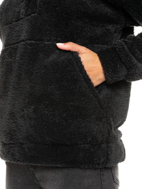 7 Surf Spray Hooded Pullover Fleece Black ERJFT04639 Roxy