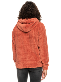 8 Surf Spray Hooded Pullover Fleece Pink ERJFT04639 Roxy