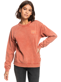 4 True Story Crew-Neck Sweatshirt Pink ERJFT04645 Roxy