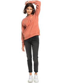 5 True Story Crew-Neck Sweatshirt Pink ERJFT04645 Roxy