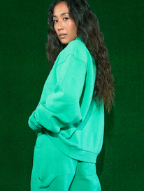 1 Kelia 2022 - Sweatshirt mit Hemdkragen für Frauen Grün ERJFT04652 Roxy