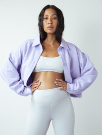 1 Kelia - Cropped Shirt for Women Purple ERJFT04667 Roxy