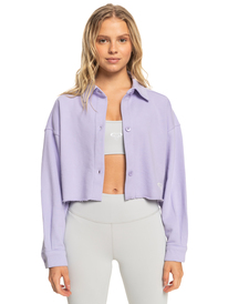 8 Kelia - Cropped Shirt for Women Purple ERJFT04667 Roxy
