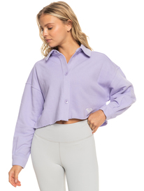 9 Kelia - Cropped Shirt for Women Purple ERJFT04667 Roxy