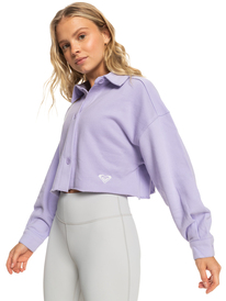 10 Kelia - Cropped Shirt for Women Purple ERJFT04667 Roxy