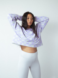 5 Kelia 2022 - Cropped Sweatshirt for Women Purple ERJFT04668 Roxy