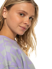 8 Kelia 2022 - Cropped Sweatshirt for Women Purple ERJFT04668 Roxy