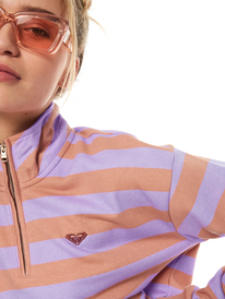 6 Carefree Vibe - Sudadera con media cremallera para Mujer Marron ERJFT04676 Roxy