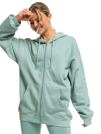7 Essential Energy - Sweat à capuche zippé pour Femme Bleu ERJFT04690 Roxy