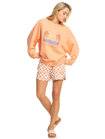 3 Take Your Place - Felpa da Donna Pink ERJFT04693 Roxy