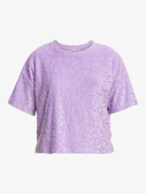 5 Getaway Time - T-shirt en matière éponge pour Femme Violet ERJFT04699 Roxy