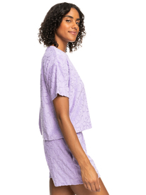 1 Getaway Time - T-shirt en matière éponge pour Femme Violet ERJFT04699 Roxy