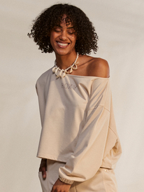2 Next Set - Sudadera holgada para Mujer Beige ERJFT04701 Roxy