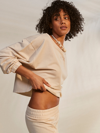 3 Next Set - Sudadera holgada para Mujer Beige ERJFT04701 Roxy