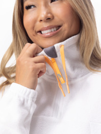 6 Chloe Kim - Technical Half Zip Fleece for Women White ERJFT04713 Roxy