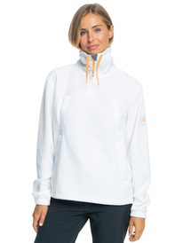 11 Chloe Kim - Technical Half Zip Fleece for Women White ERJFT04713 Roxy