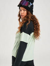3 Vertere - Gewafelde Fleecetop voor Dames Green ERJFT04718 Roxy