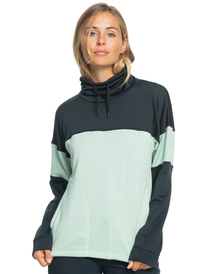 9 Vertere - Gewafelde Fleecetop voor Dames Green ERJFT04718 Roxy