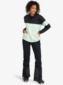 12 Vertere - Gewafelde Fleecetop voor Dames Green ERJFT04718 Roxy