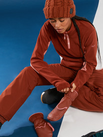 8 Sayna - Technical Half Zip Fleece for Women Brown ERJFT04719 Roxy
