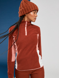 3 Sayna - Technical Half Zip Fleece for Women Brown ERJFT04719 Roxy