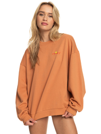 7 Womens Surf.Kind.Kate. Sweatshirt Brown ERJFT04720 Roxy