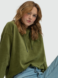 3 Surfing Velvet - Kuscheliger Lounge-Hoodie für Frauen Grün ERJFT04722 Roxy