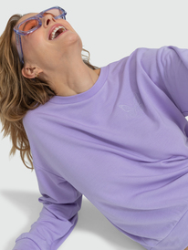 3 Surfing By Moonlight - Sweat à manches longues pour Femme Violet ERJFT04724 Roxy