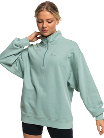 6 Essential Energy - Half-Zip Sweatshirt for Women Blue ERJFT04739 Roxy