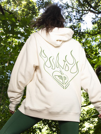 2 Kelia - Sweat à capuche oversize pour Femme Blanc ERJFT04769 Roxy