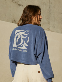 2 Roxy x Grl Swirl Cropped - Sudadera para Mujer Azul ERJFT04778 Roxy