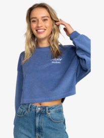 roxy, Roxy x Grl Swirl Cropped - Sweatshirt für Frauen, MARLIN (bmy0) ROXY X GRL SWIRL CROPPED CREW ERJFT04778