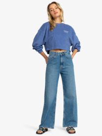9 Roxy x Grl Swirl Cropped - Sudadera para Mujer Azul ERJFT04778 Roxy
