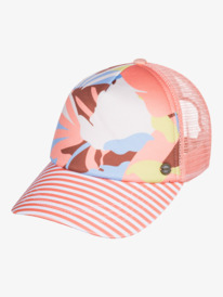 roxy, Womens Beautiful Morning Trucker Cap, RUSTIC BROWN FLORALDELIC (cpq6) BEAUTIFUL MORNING ERJHA04082