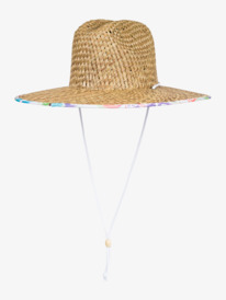 roxy, Pina To My Colada Printed Chapeau pour Femme, SNOW WHITE PUALANI COMBO (wbb8) Pina To My Colada Printed - Sun Hat for Women ERJHA04118