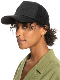 1 Womens Brighter Day Trucker Hat Black ERJHA04138 Roxy