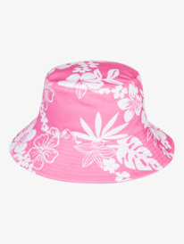roxy, Womens Jasmine Paradise Reversible Bucket Hat, SHOCKING PINK HELLO ALOHA (mjy6) Jasmine Paradise - Reversible Bucket Hat for Women ERJHA04154
