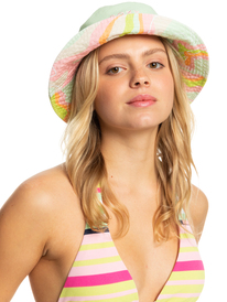 8 Jasmine Paradise Reversible Bucket Hat Green ERJHA04154 Roxy