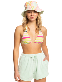 9 Jasmine Paradise Reversible Bucket Hat Green ERJHA04154 Roxy