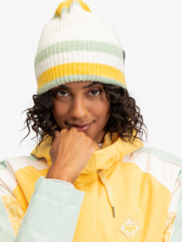 5 Womens Gold Hope Beanie White ERJHA04178 Roxy