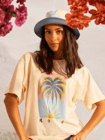 7 Womens Jasmine Paradise Reversible Bucket Hat Blue ERJHA04195 Roxy