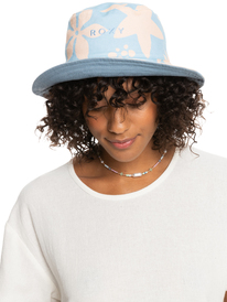 8 Womens Jasmine Paradise Reversible Bucket Hat Blue ERJHA04195 Roxy