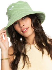 2 Womens Sunny Palm Bucket Hat Green ERJHA04224 Roxy