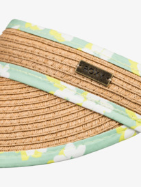 7 Womens Havana Philosophy Straw Visor Green ERJHA04225 Roxy