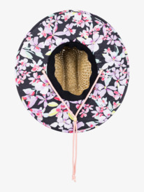 11 Womens Pina To My Colada Straw Sun Hat Black ERJHA04227 Roxy